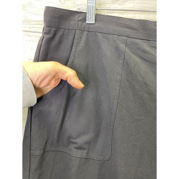 Alfred Dunner Capri Pants 16W Womens Black Cotton Pull On Pockets Island Hopping - Picture 2 of 9